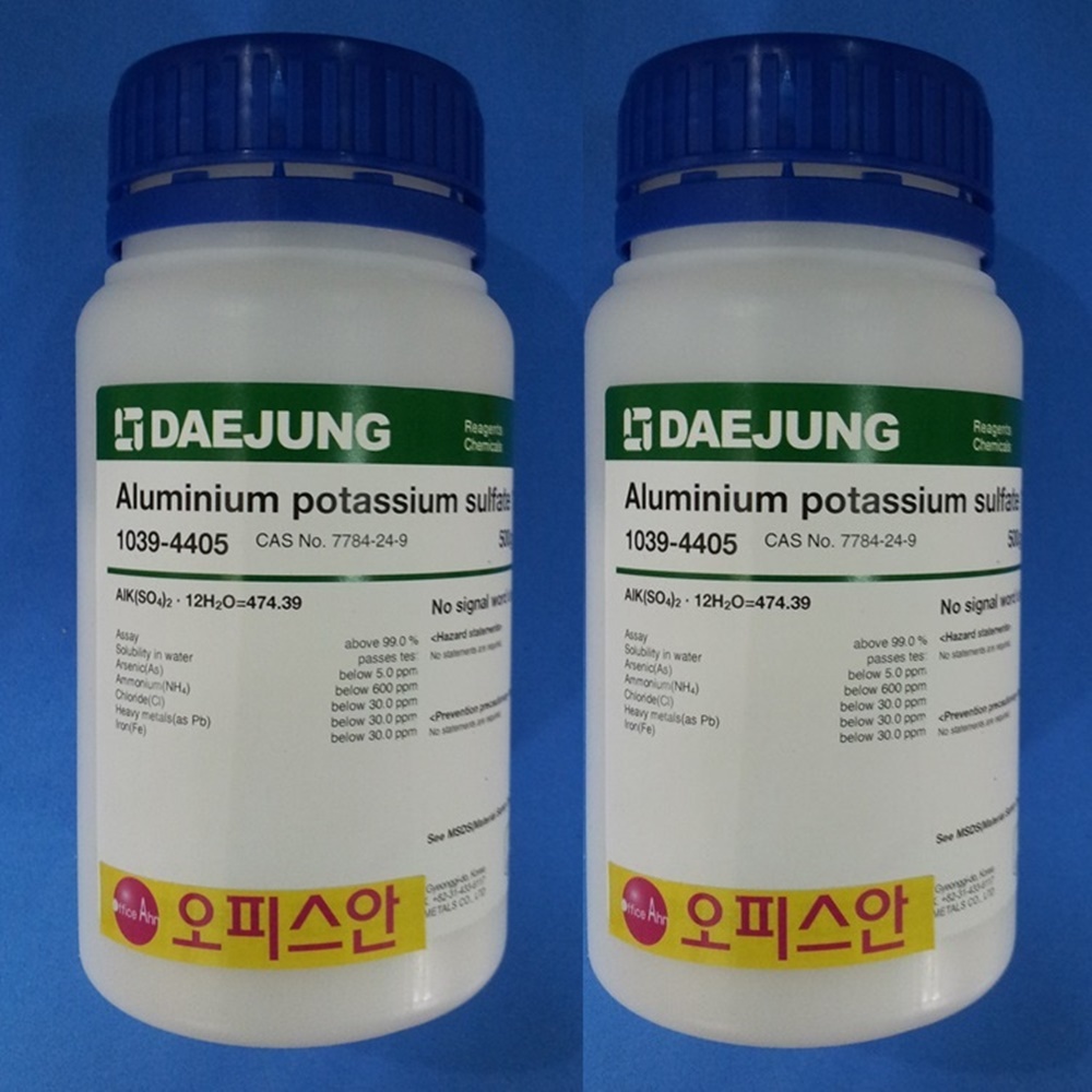 [알루미늄칼륨황산염12수화물 Kor Aluminium Potassium Sulfate Dodecahydrate 99 [ep] 500g 1kg ]